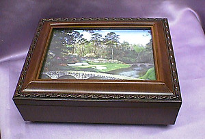 Golf Course Rosewood Music Box # golf