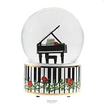 Grand Piano Musical Glitter Globe