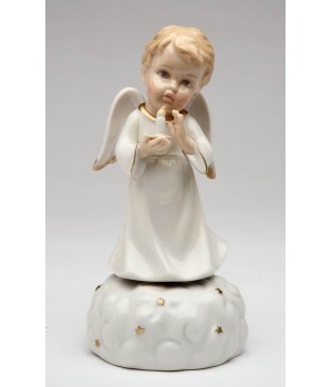 Angel of Light Porcelain Music Box Figurine 