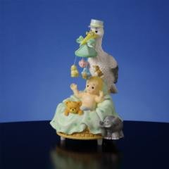 Stork with Baby Musical Figurine #50124