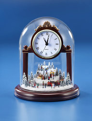 Christmas Village Musical Clock #IC94051T